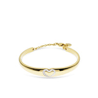 Liu Jo Bracciale Essential rigido in acciaio con zirconi forma cuore