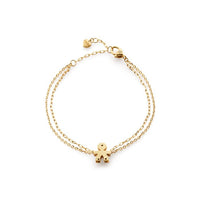 LeBebé Bracciale I Classici in oro con sagoma bimbo/bimba e diamantino