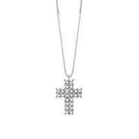 Bliss Collana croce Rugiada in Oro bianco e diamanti 20085116