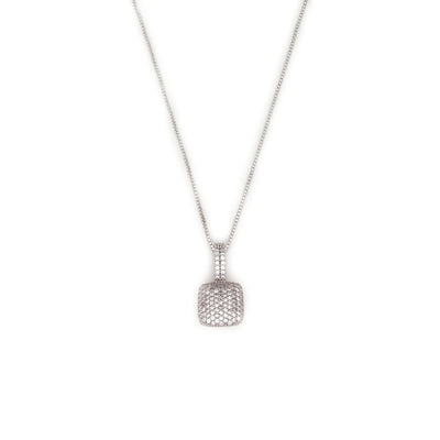 Sogni Collana quadrato in argento con zirconi CL040BB